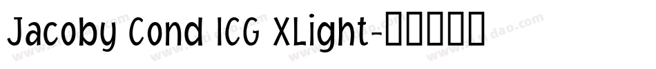 Jacoby Cond ICG XLight字体转换
